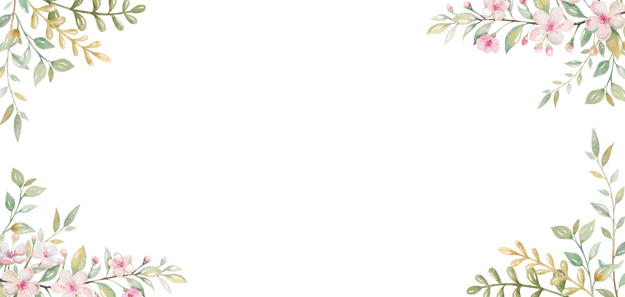 Feuillage végétal aquarelle, ambiance naturelle et apaisante